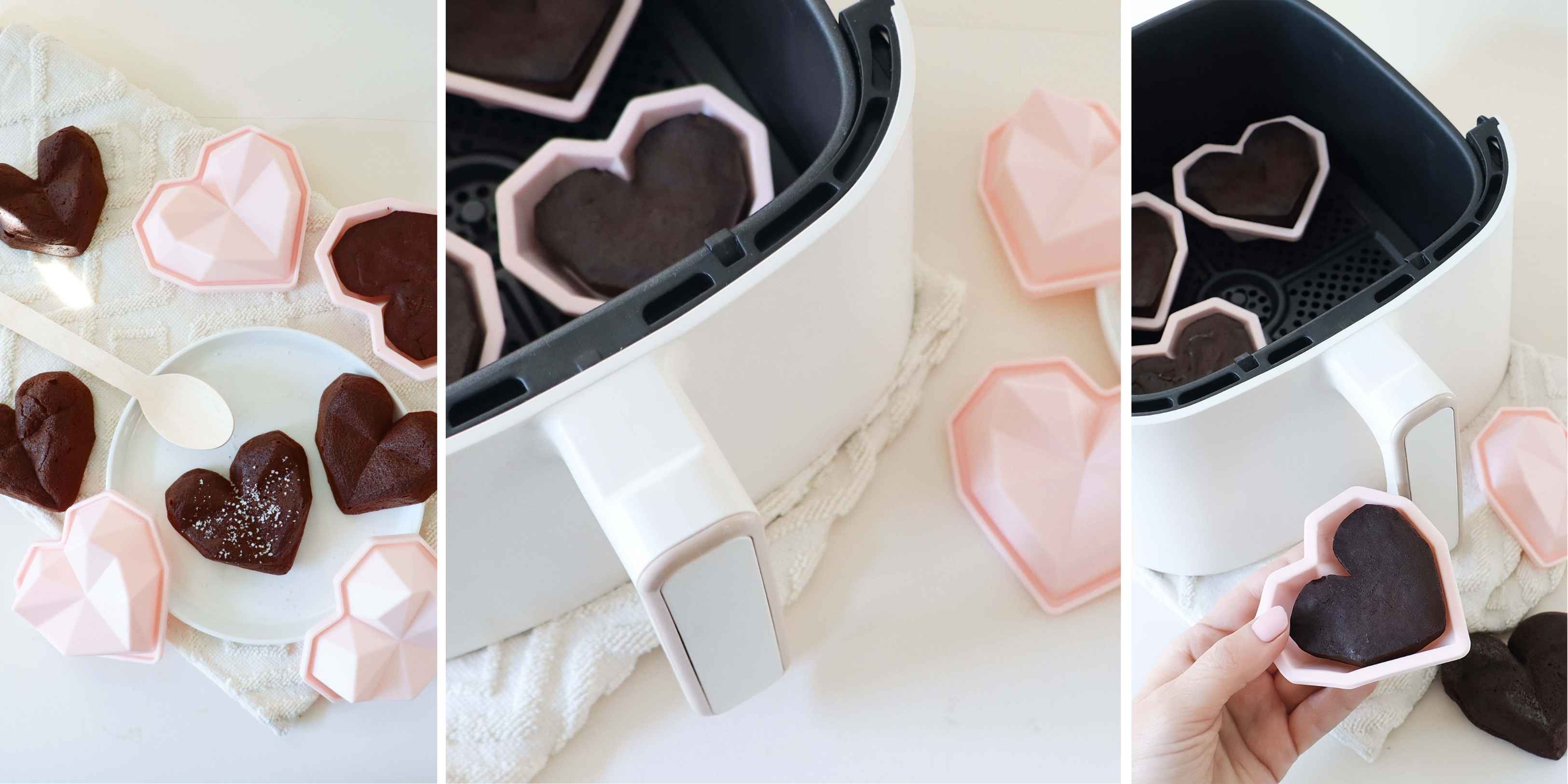 Fondants chocolat cœurs au Air Fyer - ScrapCooking